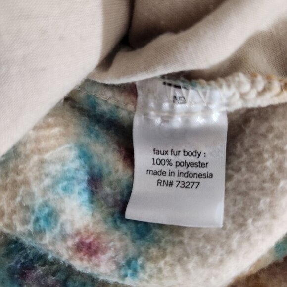 Sonoma Womens Medium Faux Fur Quarter-Zip Pullover Sweater Aztec - Picture 4 of 14